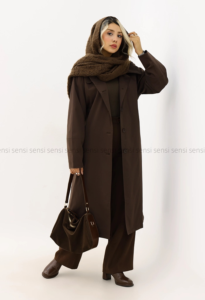 بارانی جلو دکمه آستر دار کد1004809